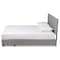 Baxton Studio Netti Light Grey Upholstered 2-Drawer Queen Size Platform Storage Bed 161-9903 - alternate 6